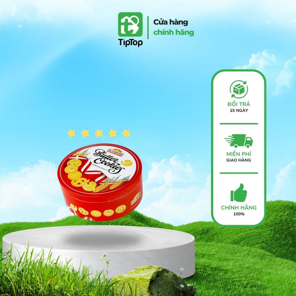 Bánh Quy Bơ Butter Cookies Sunrise 105gram Nhập Malaysia