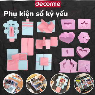 Phụ kiện sổ kỷ yếu, Scrapbook mini dán ảnh, trang trí sổ tặng ngày kỉ niệm yêu nhau, sinh nhật, anniversary