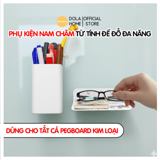  Hộp đựng bút nam châm Dola Home đính tủ lạnh bảng lỗ pegboard - Phụ kiện cho tất cả bảng kim loại 