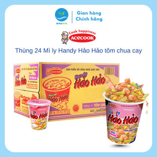  Date  mới  Thùng 24 Mì ly ăn liền HẢO HẢO tôm chua cay 67g 
