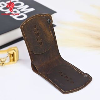 Ví da nam mini da bò thật - Bảo hành 5 năm - Hàng chính hãng thương hiệu Longdo Leather - B17