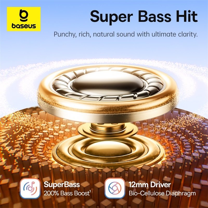 Tai Nghe Bluetooth Baseus Bass BC1 Tai Nghe Mở Pin 38 Giờ Driver 12mm Siêu Bass 4 Mic AL Clear Calls | BigBuy360 - bigbuy360.vn