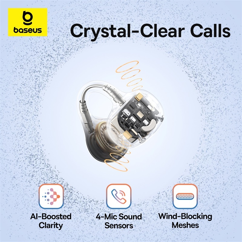 Tai Nghe Bluetooth Baseus Bass BC1 Tai Nghe Mở Pin 38 Giờ Driver 12mm Siêu Bass 4 Mic AL Clear Calls | BigBuy360 - bigbuy360.vn