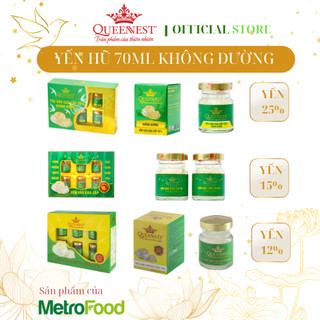  NƯỚC YẾN CHO NGƯỜI KIÊNG ĐƯỜNG  HŨ 70ML  - YẾN SÀO QUEENNEST KHÔNG ĐƯỜNG 