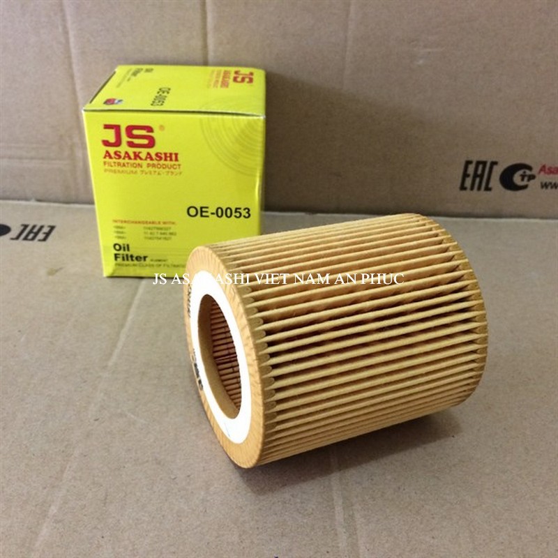 Lọc nhớt BMW 3-Series, 5-Series, 7-Series, X-Series...hàng JS Asakashi Nhật OE0053