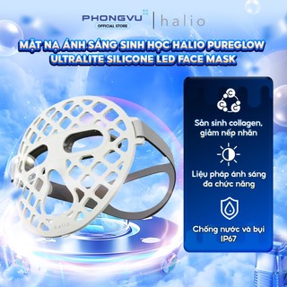  Mặt Nạ Ánh Sáng Sinh Học Halio PureGlow Ultralite Silicone LED Face Mask - Chăm Sóc Da Tái Tạo Collagen Trẻ Hóa Da 