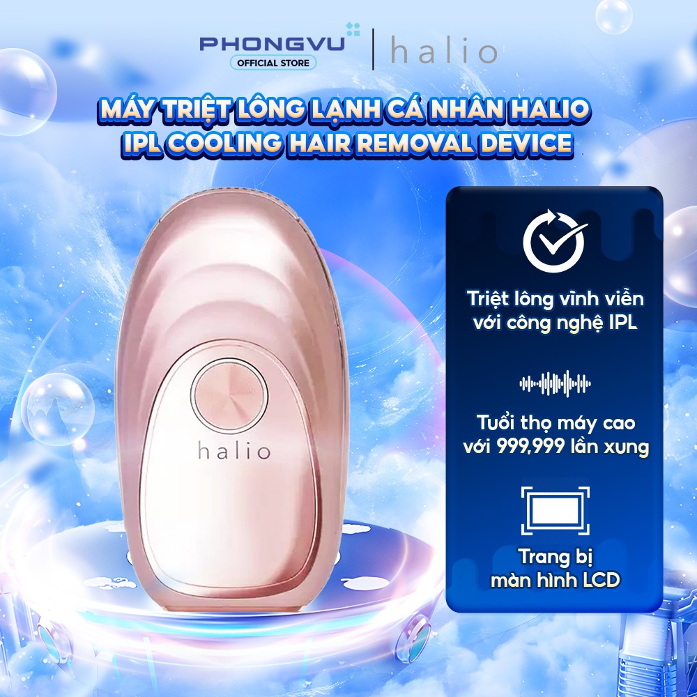 [Mẫu mới] Máy Triệt Lông Lạnh Trẻ Hóa Da Halio IPL Cooling Hair - Triệt Lông Nhanh, Không Đau, Dễ Dùng Tại Nhà