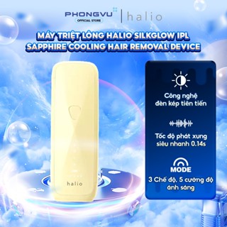  Máy Triệt Lông Halio SilkGlow IPL Sapphire Cooling Hair Removal - Triệt Tại Nhà Không Đau An Toàn - Bảo hàng 24 tháng 