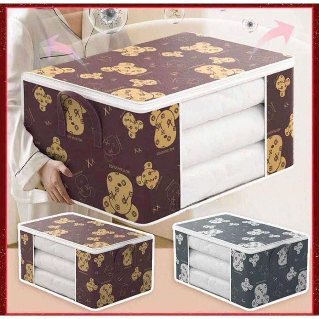 Túi Đựng Chăn Khóa Kéo Hình Gấu Bearick 75 Lít