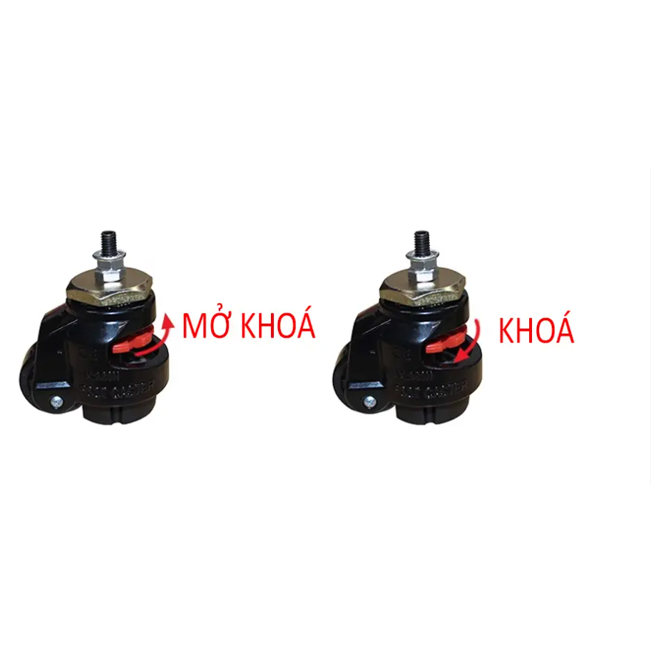 PhuongVy Icenter  Bộ 6 Bánh Xe Cho Khung Buồng Lái Đua Xe ART COCKPIT 4080 (Khung Nhôm Định Hình)