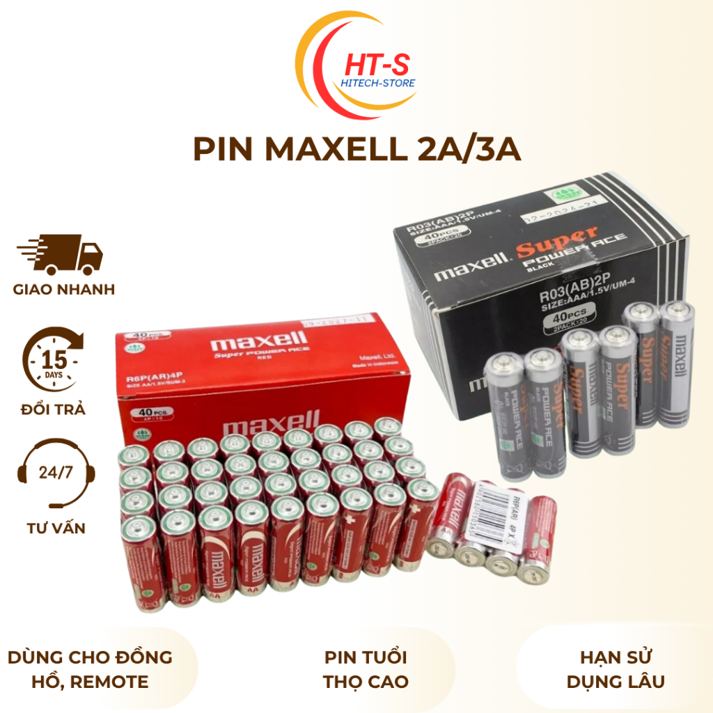 Pin Maxell Super - Viên Pin Tiểu AA (2A), AAA ( 3A ) 1.5V