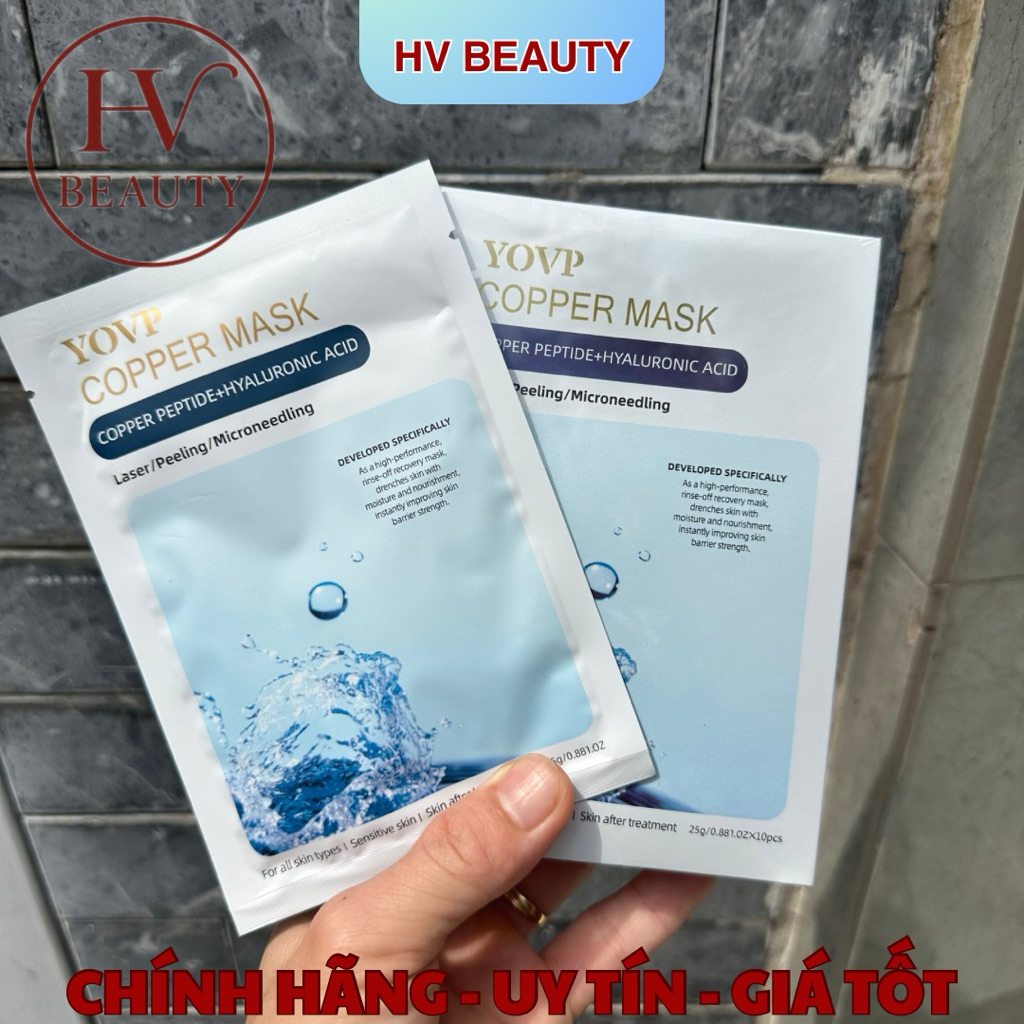 [ Combo 10 miếng ] Mặt nạ MASK COPPER YOVP CẤP ẨM- GIẢM ĐỎ - PHỤC HỒI DA