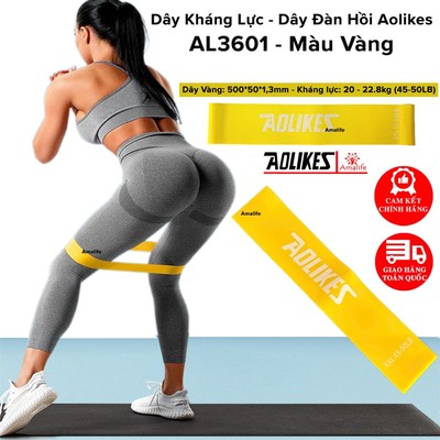 Dây Kháng Lực 45-50LB (23kg) Màu Vàng Dây Đàn Hồi Tập Bóng Đá Tăng Lực Sút, Dây Tập Cơ Bắp Chân, Đùi Mông Hãng Aolikes