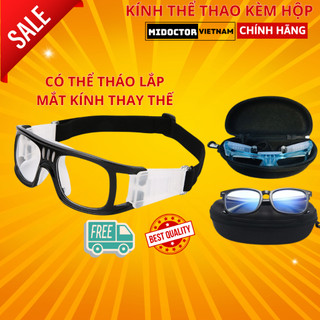 Kính Bảo Vệ Chơi Thể Thao, Bóng Rổ, Bóng Đá Chống Sương Mù, Mồ Hôi Cao Cấp - Có Thể Lắp Mắt Kính Cận - Hãng miDoctor