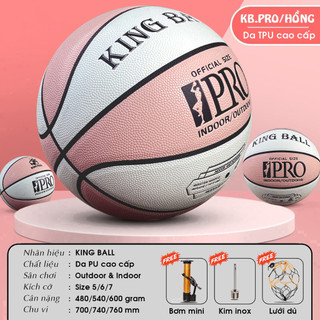 Bóng Rổ Da Cao Su Số 5 6 7 Chính Hãng King Ball Banh Bóng Rổ Trẻ Em Giá Rẻ Nam Nữ Chơi Sân Bê Tông