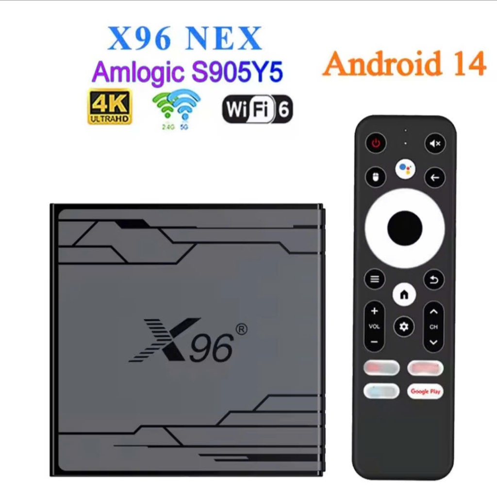 TV Box X96 NEX Android TV hỗ trợ AI – RAM 4GB ROM 32GB – Wi-Fi 5GHz – Điều khiển giọng nói