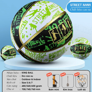 Banh Bóng Rổ Da Cao Su King Ball Số 5 6 7 Bóng Rổ Da Chính Hãng Trẻ Em Nữ Học Sinh Chơi Ngoài Trời