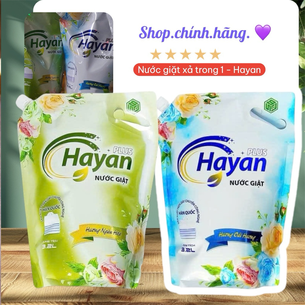 Nước giặt Hayan giặt xả 2 trong 1 - Hương nước hoa