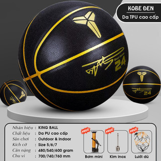 Bóng Rổ Size Số 5 6 7 Banh Bóng Rổ King Ball Chính Hãng Trẻ Em Nam Nữ Thi Đấu Sân Bê Tông Outdoor