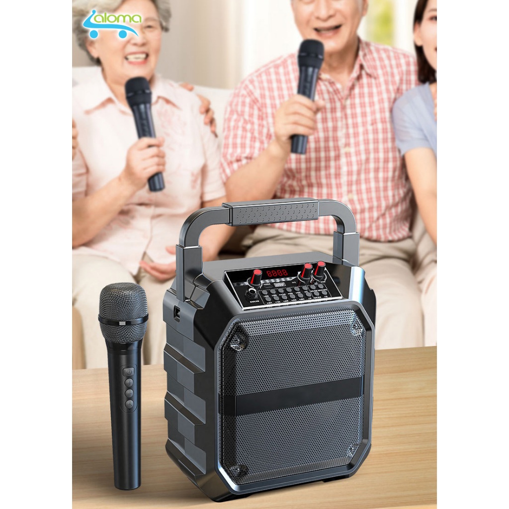 Loa kèm mic hát karaoke Chigo M15 kết nối Bluetooth với các thiết bị: điện thoại, máy tính bảng, sma