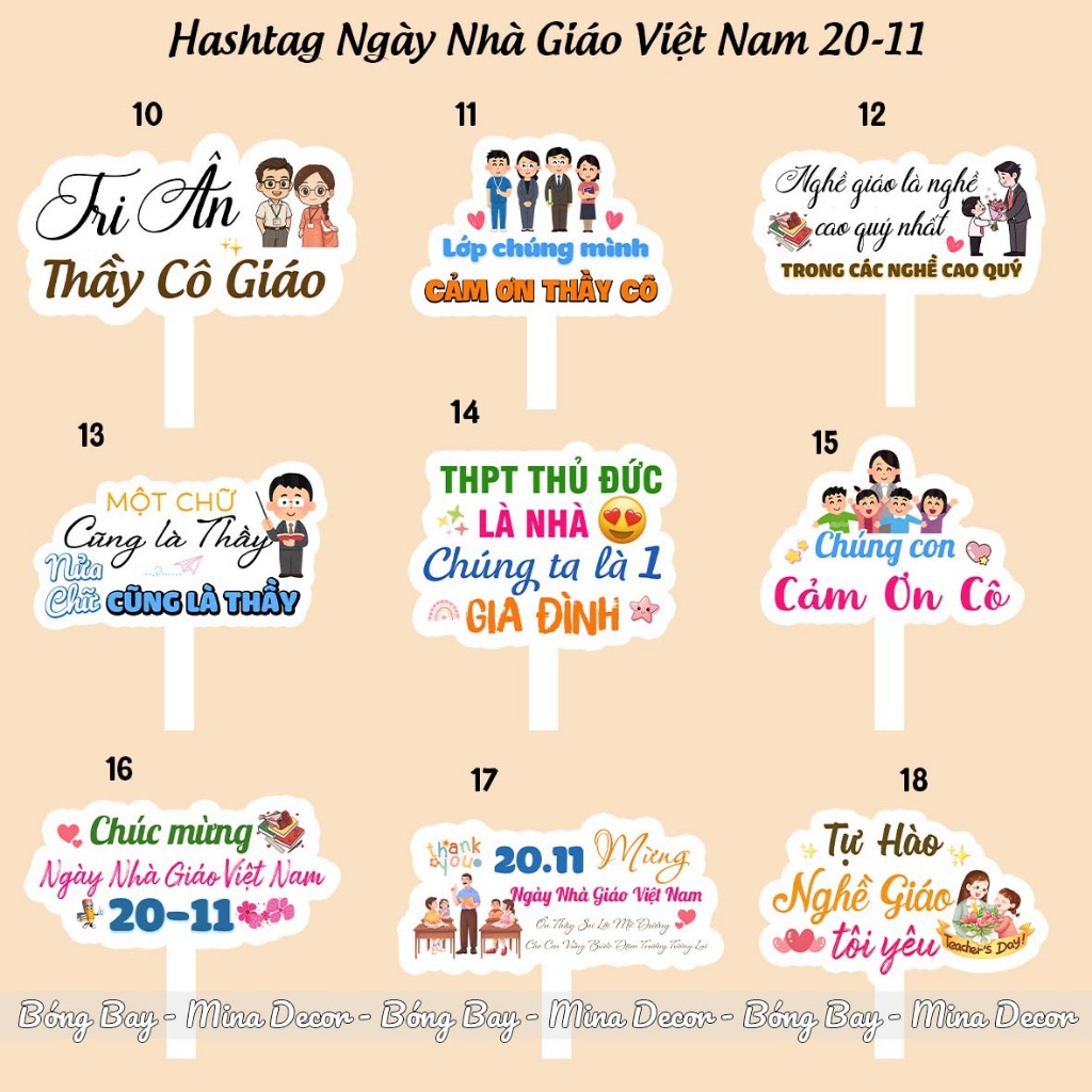 Hashtag 20/11 Ngày Nhà Giáo Việt Nam