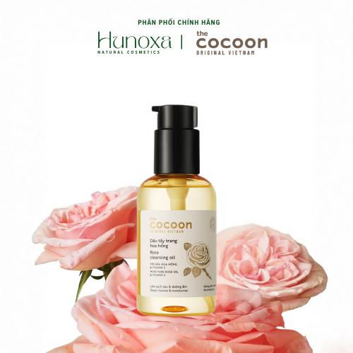 Dầu tẩy trang hoa hồng Cocoon tẩy sạch makeup, dầu tẩy trang sạch sâu và dưỡng ẩm 140ml
