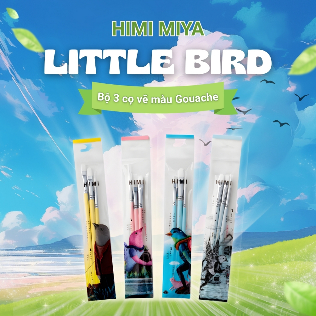 Bộ cọ vẽ Himi 3 cây - Himi Miya Little Bird
