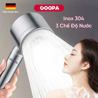  Vòi sen tăng áp inox 304 GOOPA 3 chế độ nước chất liệu inox chống gỉ xoay để chuyển đổi 