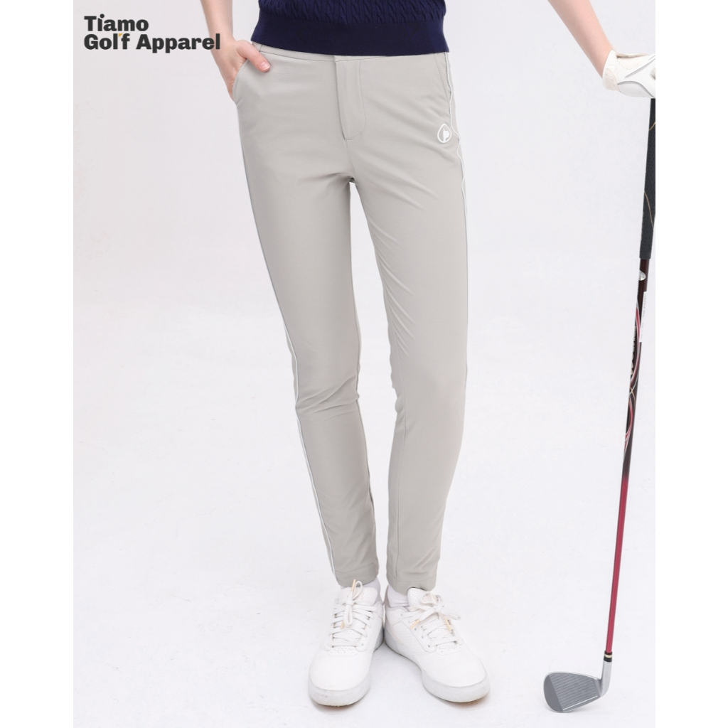 QUẦN DÀI SKINNY ỐNG ÔM NỮ PHỐI SỌC 2 BÊN CHƠI GOLF  DẠO PHỐ THỜI TRANG CO GIÃN TIAMO GOLF APPAREL