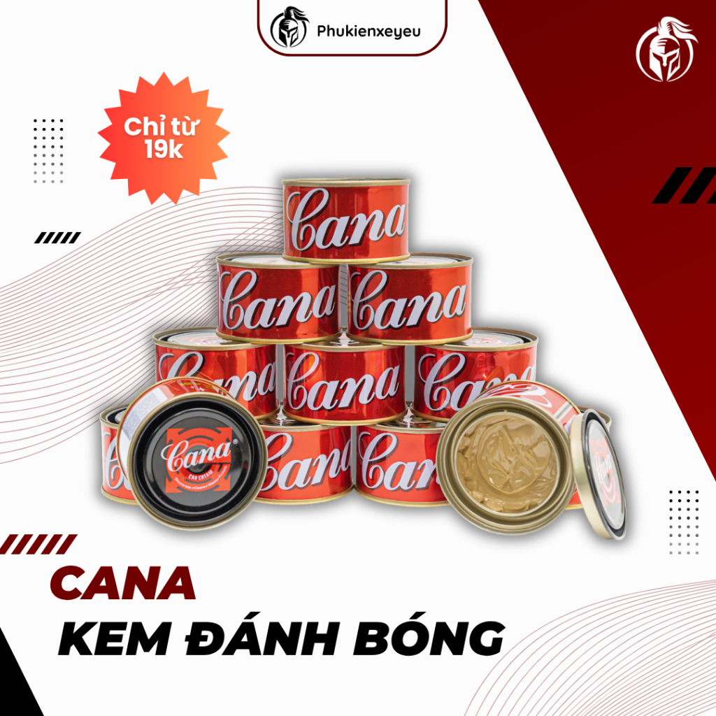 Kem Đánh Bóng Xóa Vết Trầy Xước Sơn Ô tô - Xe Máy Cana Car Cream 100g - 220g hàng xịn