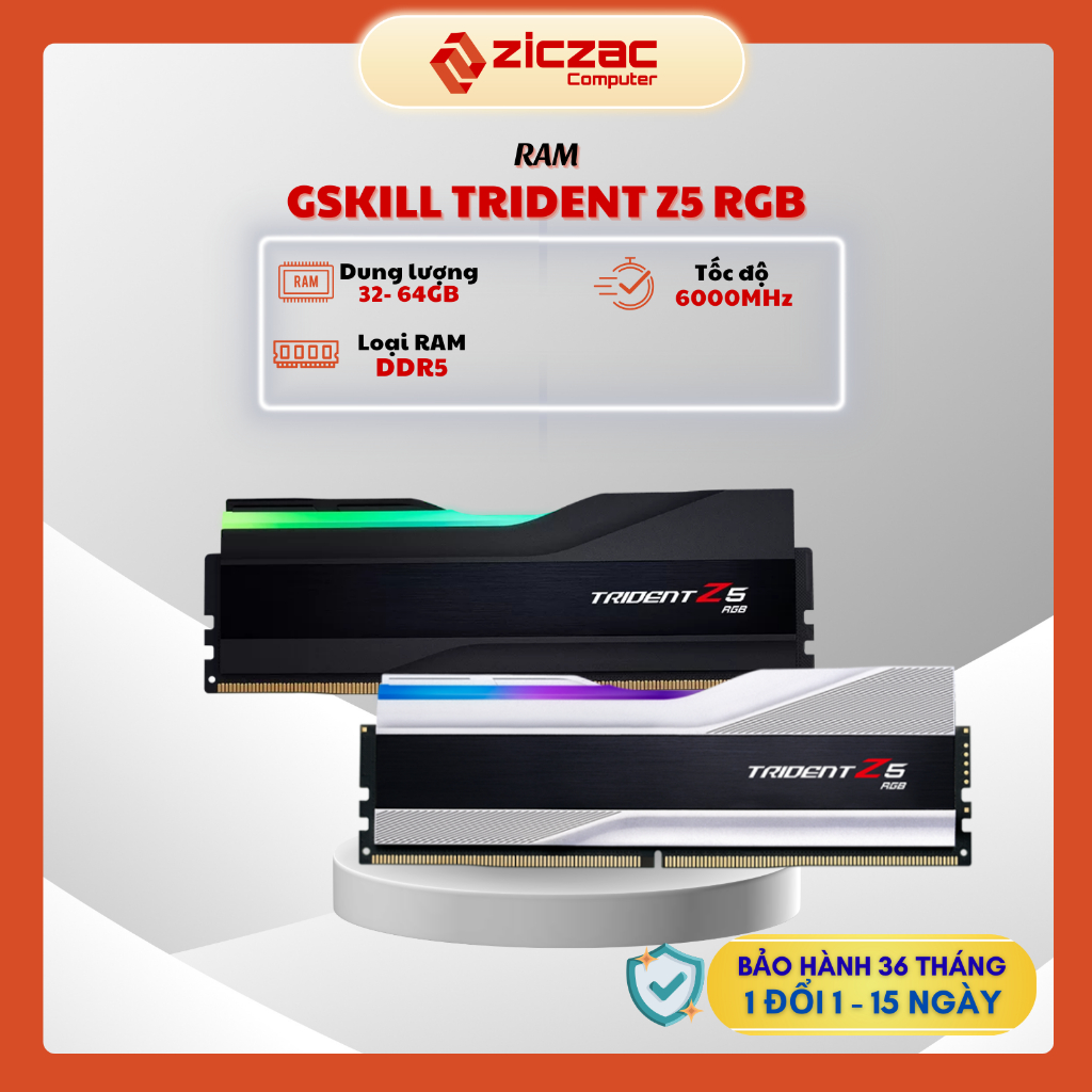 Ram Gskill Trident Z5 RGB Neo 32GB - 64GB 6000MHz DDR5 (Intel XMP + AMD EXPO) - Chính hãng