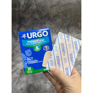 Băng cá nhân ít thấm nước Urgo Washproof 30 (bản lớn) (hộp 30 miếng)