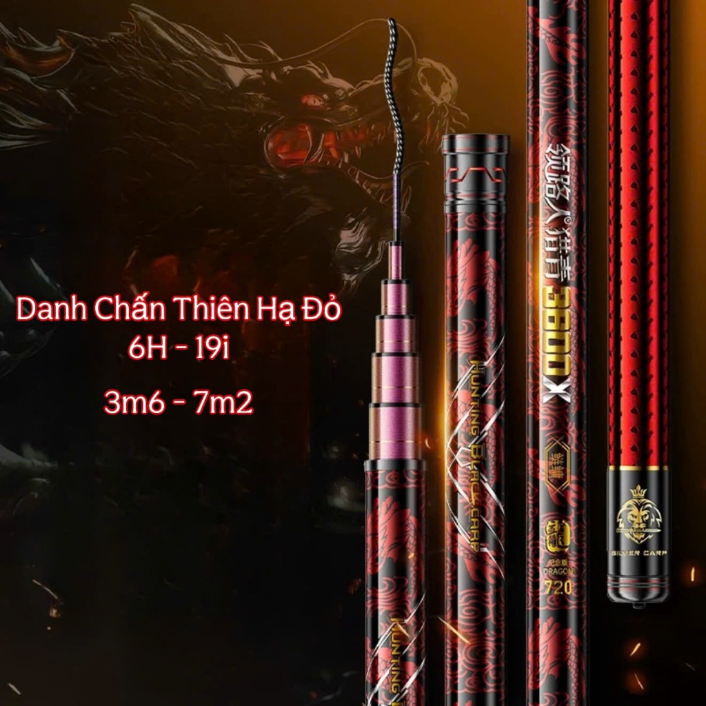 Cần câu đài Danh Chấn Thiên Hạ 3600X 6H Đối Trọng Săn Hàng Tặng Ngọn Và Bao Cần