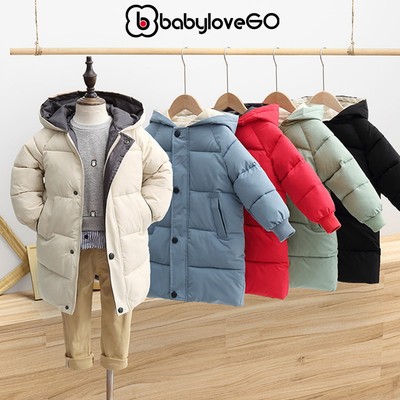 Áo khoác phao dáng dài cho bé bé trai bé gái BabyloveGO, áo phao dài trùm gối siêu ấm, siêu nhẹ, giữ nhiệt mùa đông