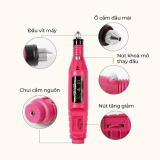 [ Hàng mới về Kèm túi Zíp ] Máy mài mini , Máy mài móng mini cầm tay làm nail