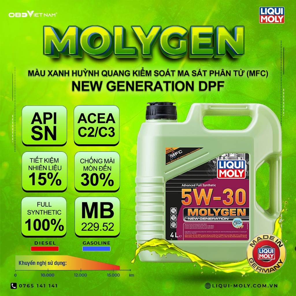 Dầu Nhớt Động Cơ Liqui Moly Molygen New Generation 5W-30 DPF 4L - LIQUI MOLY 21225
