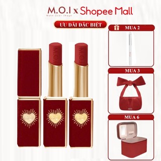   TẶNG CỌ MÔI  Set 2 son thỏi M.O.I Queen Of Rose siêu lì bền màu 6-8h phiên bản giới hạn 
