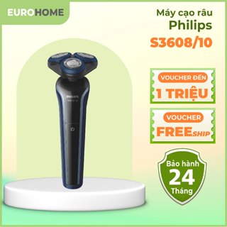   Hỏa tốc HN - HCM  Máy Cạo Râu Philips S3608 10 Cạo Khô Và Ướt Đầu Cạo Linh Hoạt 360 độ Bảo Hành Chính Hãng 24 Tháng 