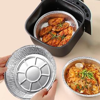 Set 100 Khay Giấy Bạc Size 22cm Lót Nồi Chiên Không Dầu, Lò Nướng - Khuôn Đĩa Nhôm Đựng Thức Ăn, Thực Phẩm Nhiều Size
