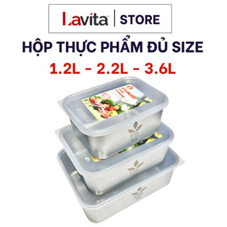  Hộp đựng thực phẩm tủ lạnh Cherry home hộp inox có nắp bảo quản thực phẩm chất lượng 