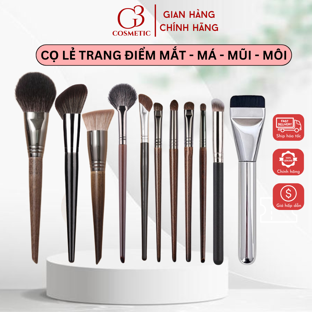 Cọ lẻ trang điểm mắt má mũi môi OVW lông tự nhiên mềm mại bám phấn cao cấp G3COSMETICS