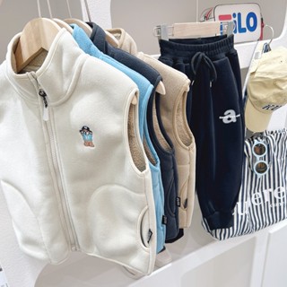  Áo khoác Gile lông cừu KACADY bé trai siêu ấm lót lông kiểu dáng hàn quốc thu đông mẫu mới 2025 