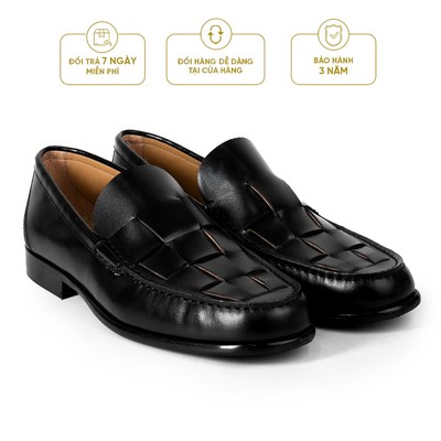 Giày Loafer Da Đan, thời trang - PF001 - Da Bò Cao Cấp Lót Trong Da Bò Mộc - Thương hiệu Be Classy