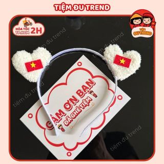  Bờm Tóc Cờ Đỏ Sao Vàng Việt Nam Băng Đô Cài Tóc Gắn Lá Cờ Đỏ Sao Vàng - Tiệm Đu Trend 