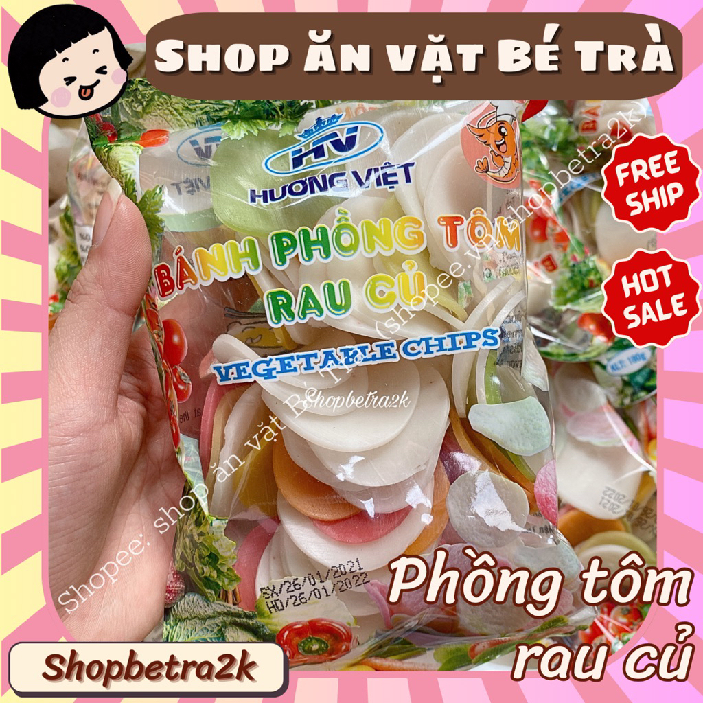 [Combo 5 gói] Bánh phồng tôm rau củ ~gói 180gr