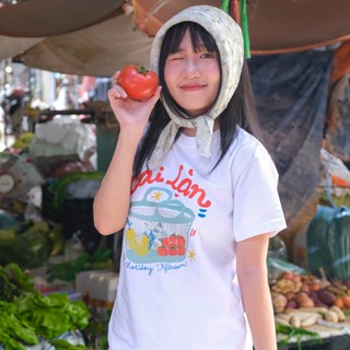  Áo thun nam nữ unisex baby tee màu trắng cotton Cái Làn giỏ đi chợ | Holiday Vietnam 