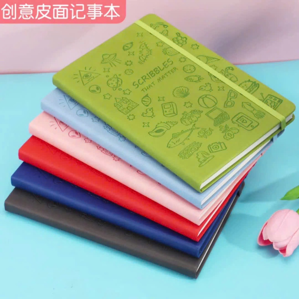 sổ da A5 dập hình siêu xinh 25-10