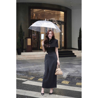 Set 3 Món Nữ Tổng Tài Áo Choàng Mix Áo 2s Phối Chân Váy Kẻ, Set Bộ Công Sở Sang Chảnh ThuyVanTran