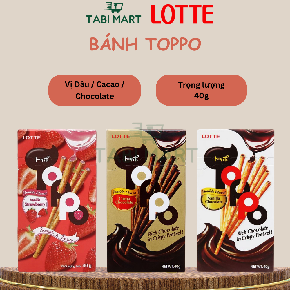 Bánh Que Toppo Hộp 40g - Lotte - Giòn, Ngon