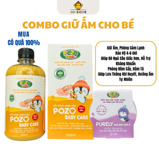  Combo Giữ Ấm Cho Bé – Nước Cốt Gừng Ngâm Tắm & Sáp Giữ Ấm Pozo Kids Giữ Ấm Toàn Diện Cho Bé 